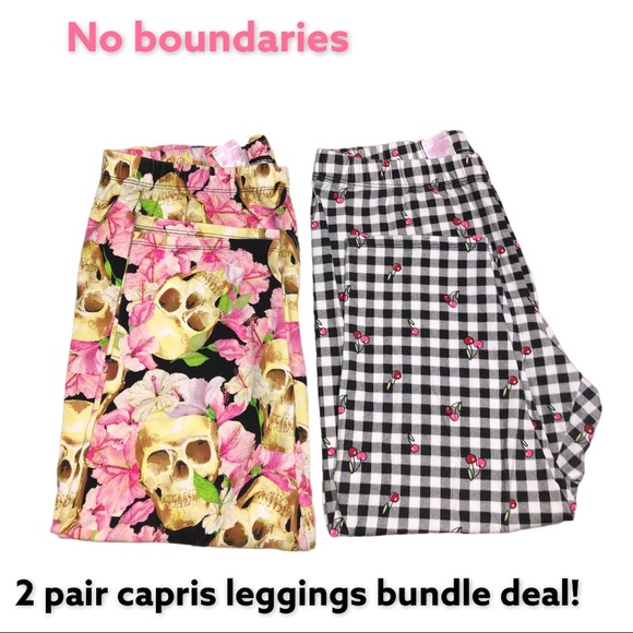 Nwot! No boundaries 2 pair capris leggings bundle!